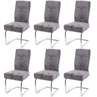 ESSZIMMERSTUHL Grau 6er-Set - Dunkelgrau/Grau, Textil (46/105/60cm) - MCW