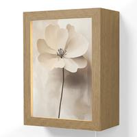 WANDLEUCHTE Blume - Beige - Farbe - Schatten 15x20 cm - Beige, Holzwerkstoff (15/20/8cm) - OnlyWow