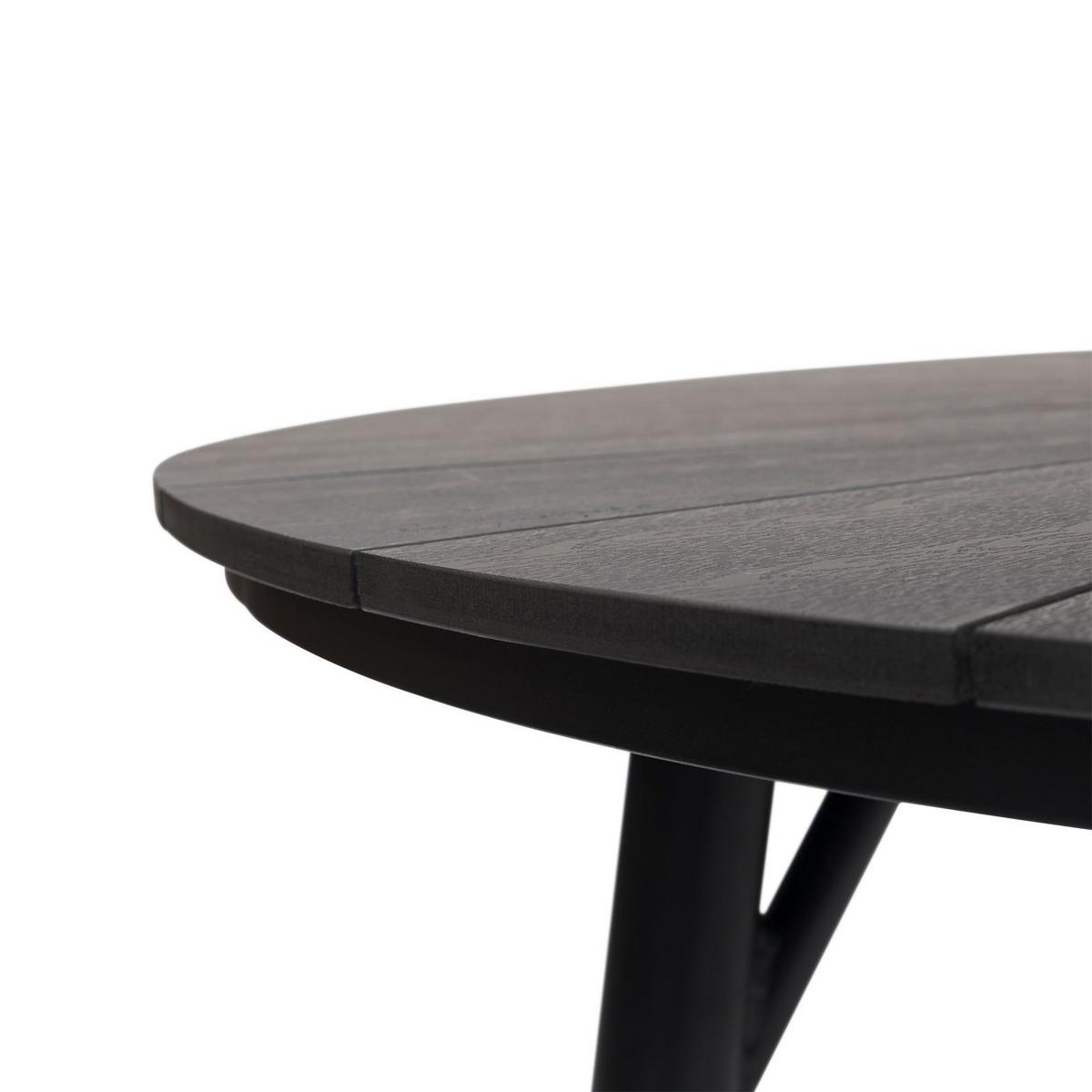 GARTENTISCH AGAPE schwarz/schwarz - Schwarz, Metall (120/120/75cm) - IDIMEX