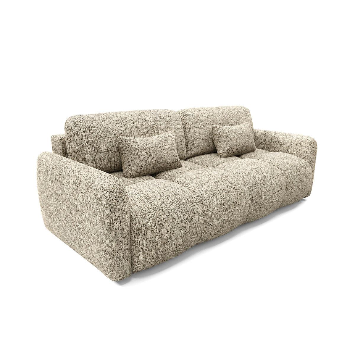 SOFA Vittoria 3 Sitzplätze Beige meliert - Beige, Holz (236/95/121cm) - Petits-meubles