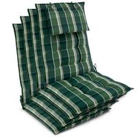 HOCHLEHNER Sun-HL 119x50x8cm Grün-Kariert (4tlg) - Dunkelgrün, Textil (50/120cm) - Beautissu 