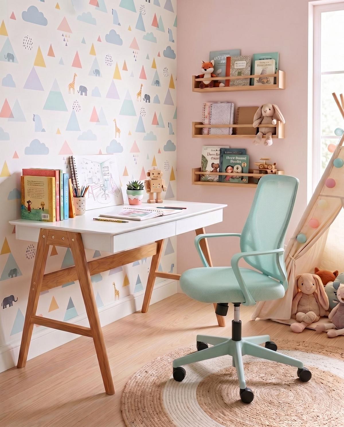 BÜROSTUHL Mintgrün Luma - Mintgrün, Textil (60/98/60cm) - Beliani