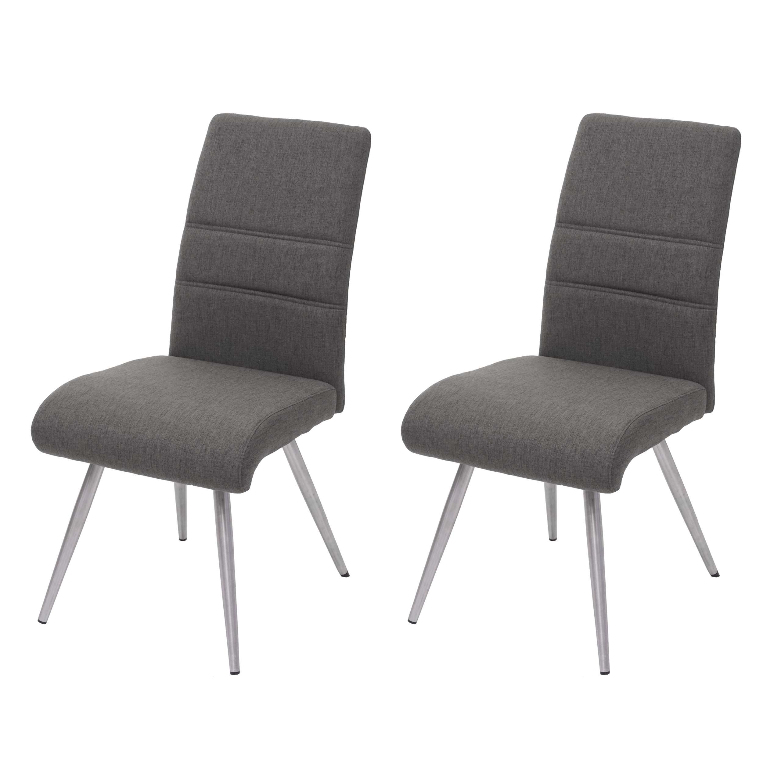 ESSZIMMERSTUHL Grau, Braun 2er-Set - Braun/Grau, Textil (68/97/64cm) - MCW
