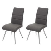 ESSZIMMERSTUHL Grau, Braun 2er-Set - Braun/Grau, Textil (68/97/64cm) - MCW