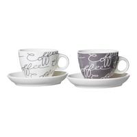 CAPPUCCINO-GESCHIRR Cornello bunt 4-tlg. - Multicolor, Keramik (0.18L) - Ritzenhoff Breker