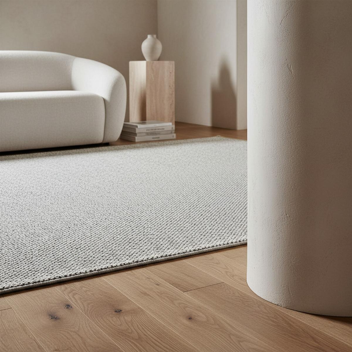 TEPPICH Flachgewebe CIMA in Silber, einfarbig, 160 x 230 cm - Silberfarben, Textil (230/160cm) - KADIMA DESIGN