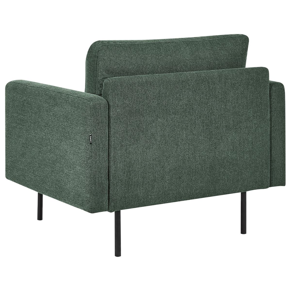 SESSEL Stoff Dunkelgrün Breda - Schwarz/Grün, Textil (100/85/85cm) - Beliani