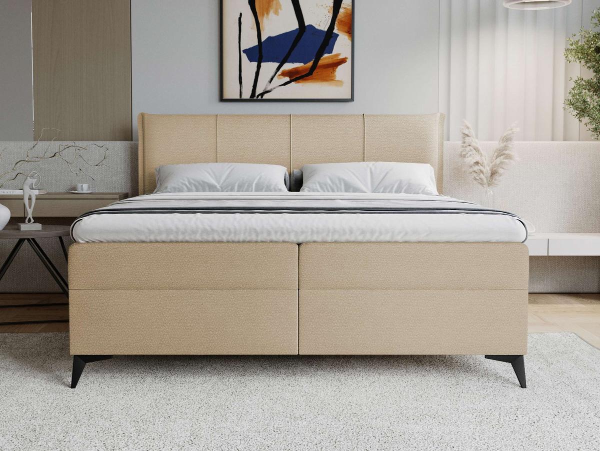 BOXBETT Eco Bis - H3 - Beige/Schwarz, Holz/Holzwerkstoff (160/200cm) - MIRJAN24