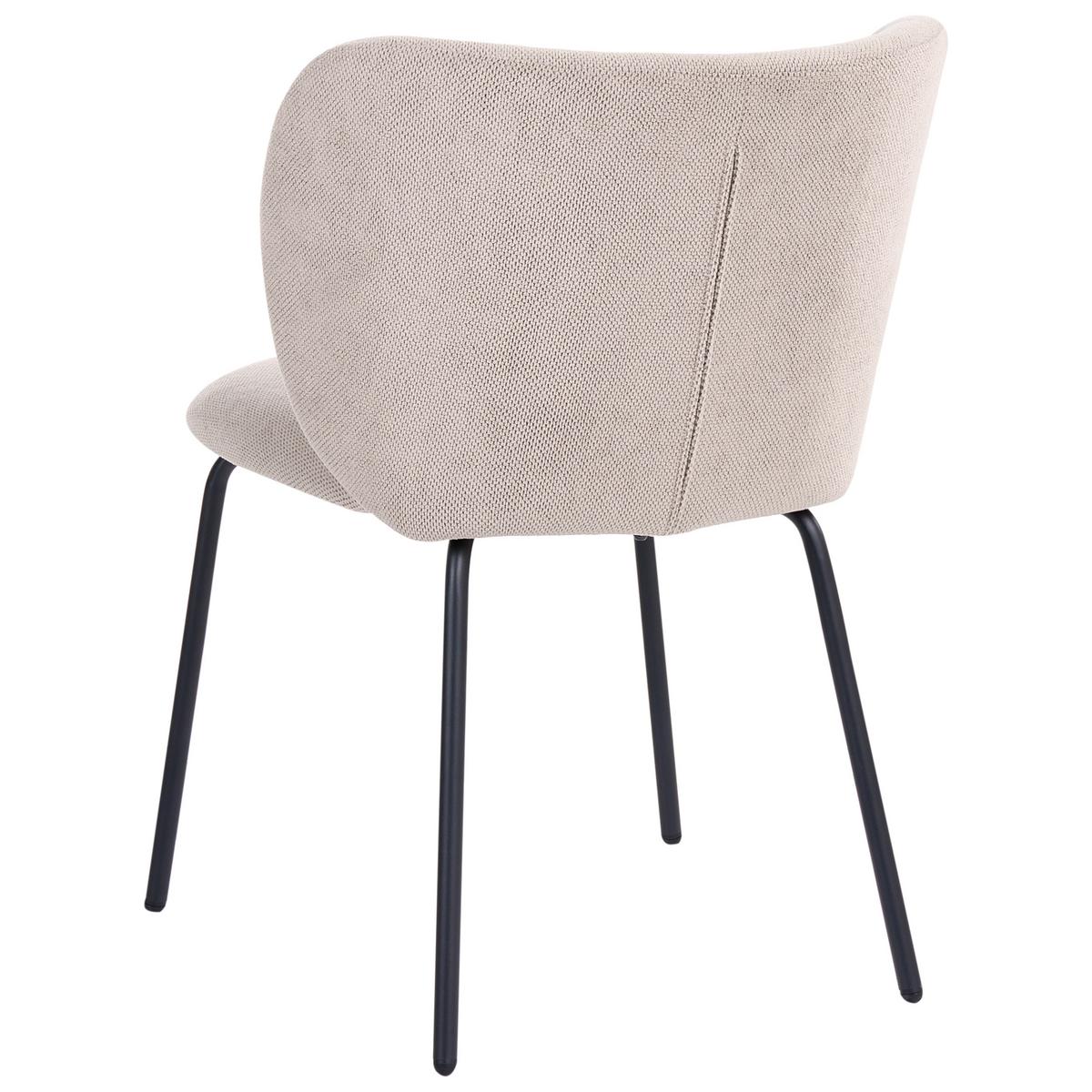 ESSZIMMERSTUHL 2er Set Stoff Taupe Calera - Taupe, Textil/Metall (56/78/60cm) - Beliani
