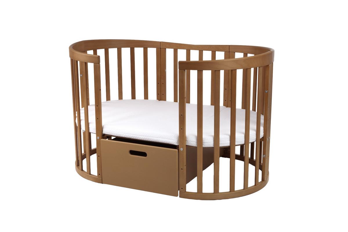 BABY Bett-Schublade - Braun, Holz - waldin