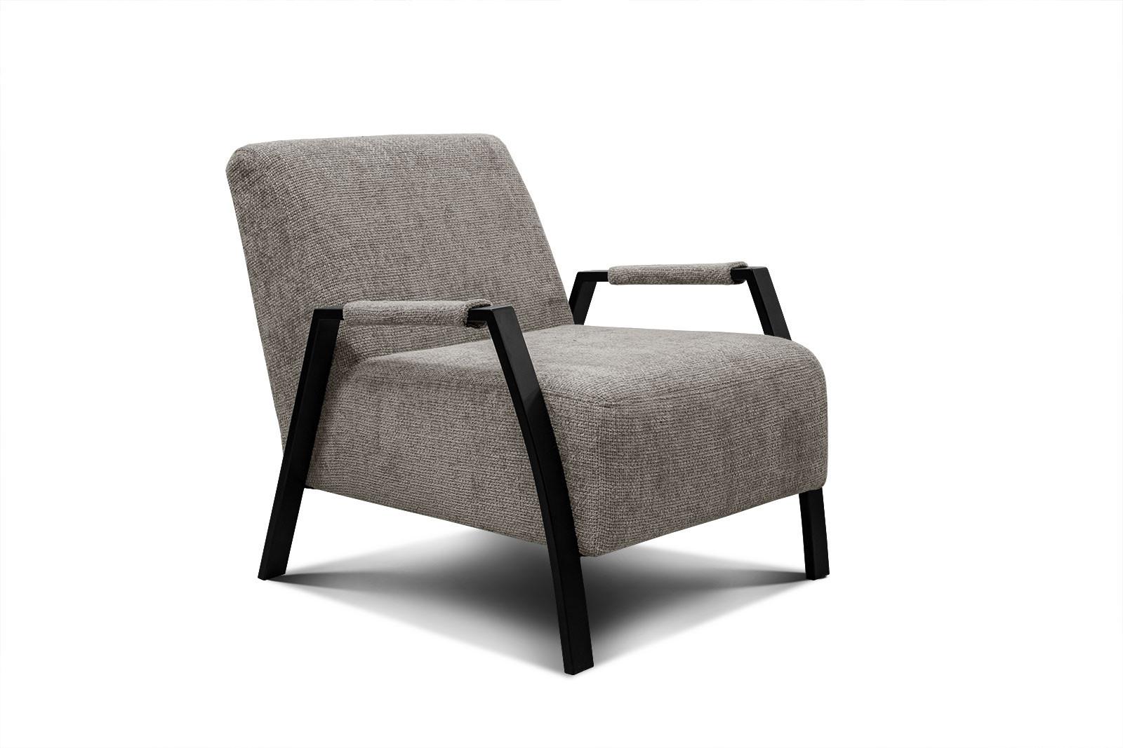 SESSEL KOBE, taupe - Taupe/Schwarz, Holz/Textil (72/76/90cm) - Wozimo
