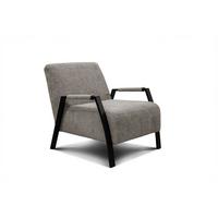 SESSEL KOBE, taupe - Taupe/Schwarz, Holz/Textil (72/76/90cm) - Wozimo