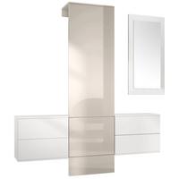 GARDEROBE Carlton Paneel in Sandgrau Hochglanz - Sandfarben, Holzwerkstoff (157/193/35cm) - Vladon