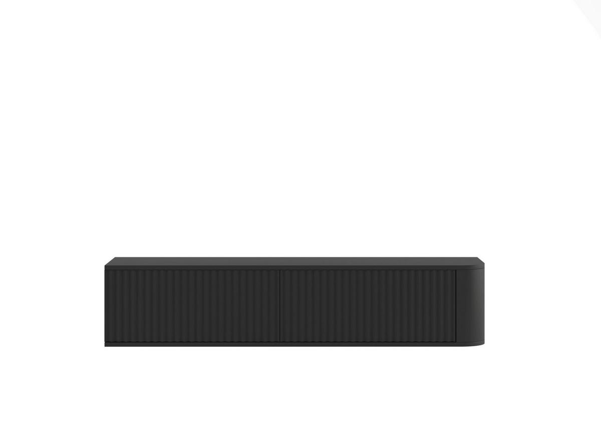 TV-LOWBOARD Aurora Schwarz matt 140 cm - Schwarz, Holzwerkstoff (140/30/35cm) - Meble Lindner