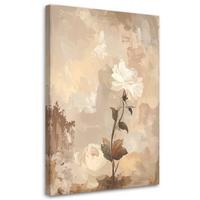 LEINWANDBILD Blumen 80x120cm - Beige, Textil (80/120cm) - Feeby
