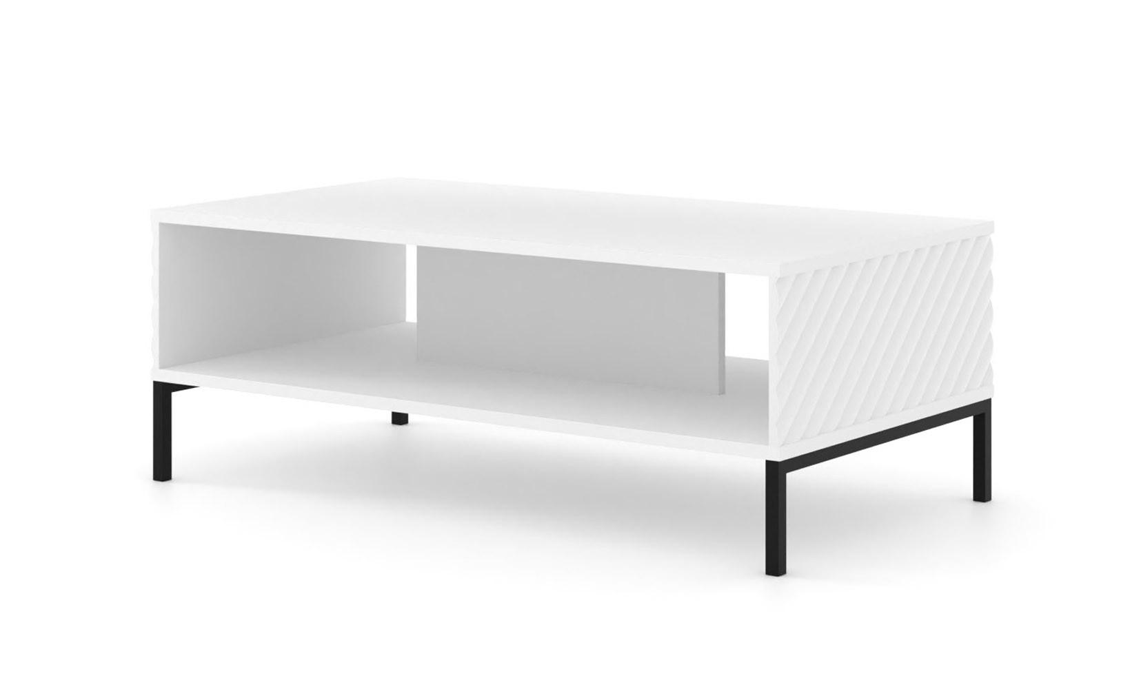 COUCHTISCH Weiß, Schwarz 90/43/60 - Schwarz/Weiß, Holzwerkstoff (90/43/60cm) - RAUMHIRSCH FURNITURE