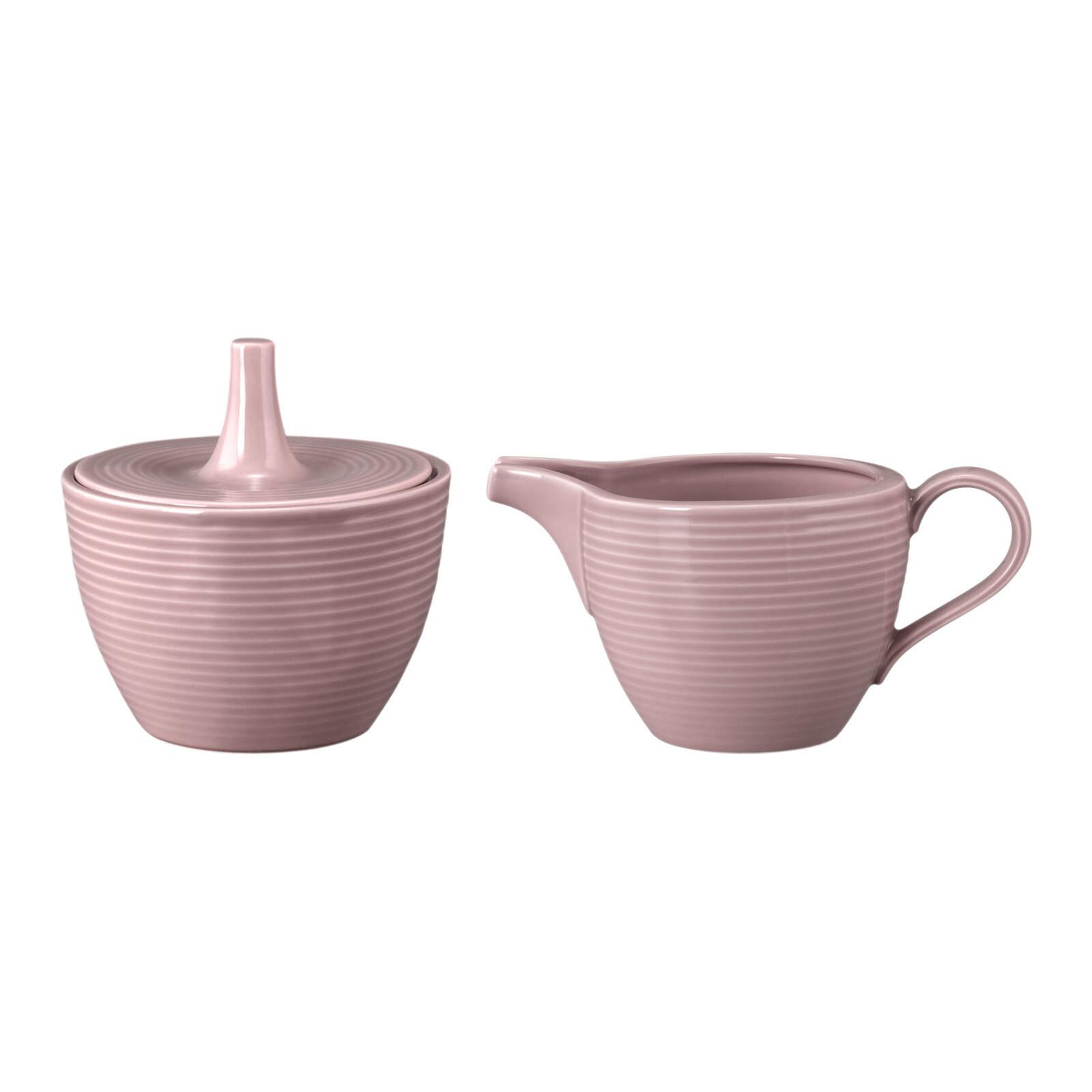 MILCH & ZUCKER SET Beat Color Glaze Altrosa - Rosa, Keramik (1/2cm) - Seltmann Weiden