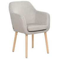 ESSZIMMERSTUHL Samtstoff taupe Yorkville II - Hellbraun/Beige, Textil (56/82/46cm) - Beliani