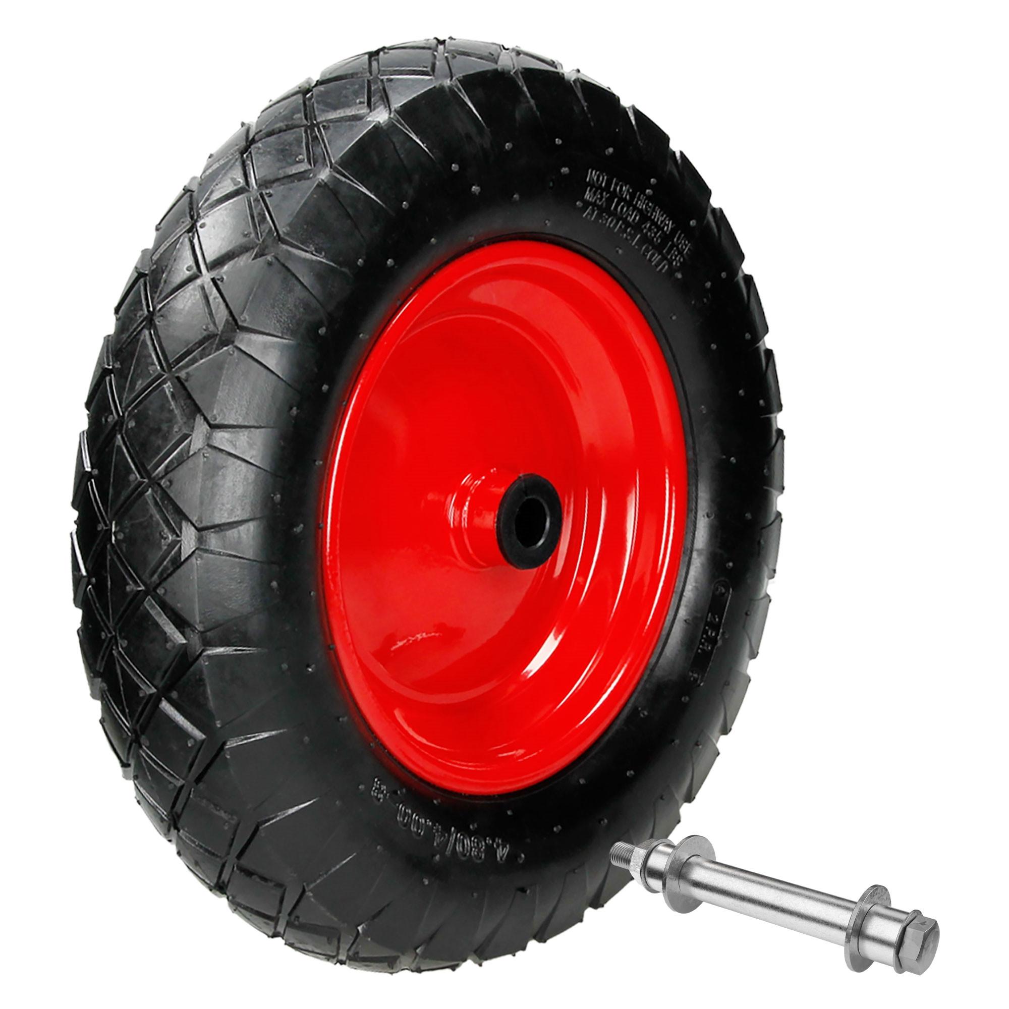 SCHUBKARRENRAD - Rot, Metall (9.5/39/39cm) - ECD-Germany