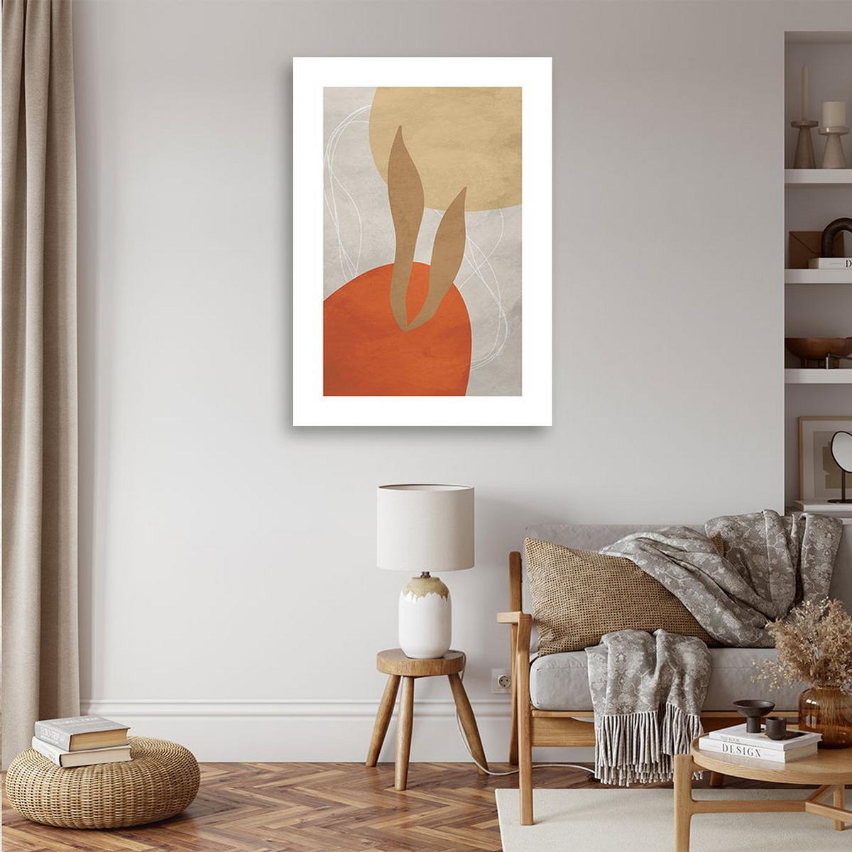 KUNSTDRUCK Orange 60/90 cm - Orange, Textil (60/90cm) - KUNSTLOFT