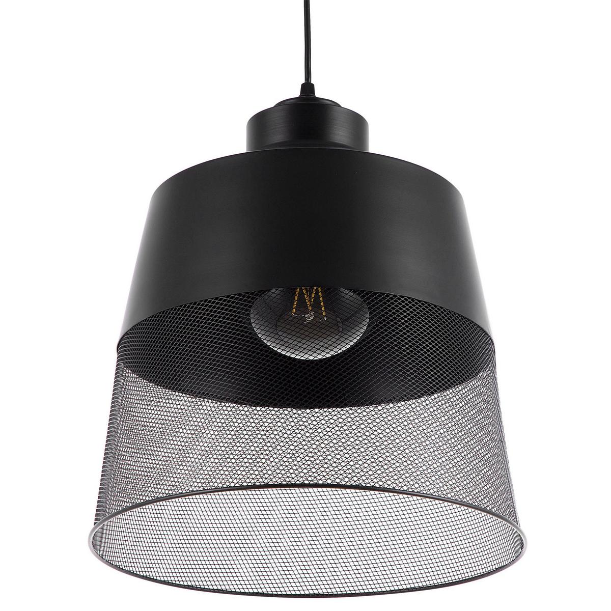 HÄNGELEUCHTE Muga 33/33/114 cm - Schwarz, Metall (33/33/114cm) - Beliani