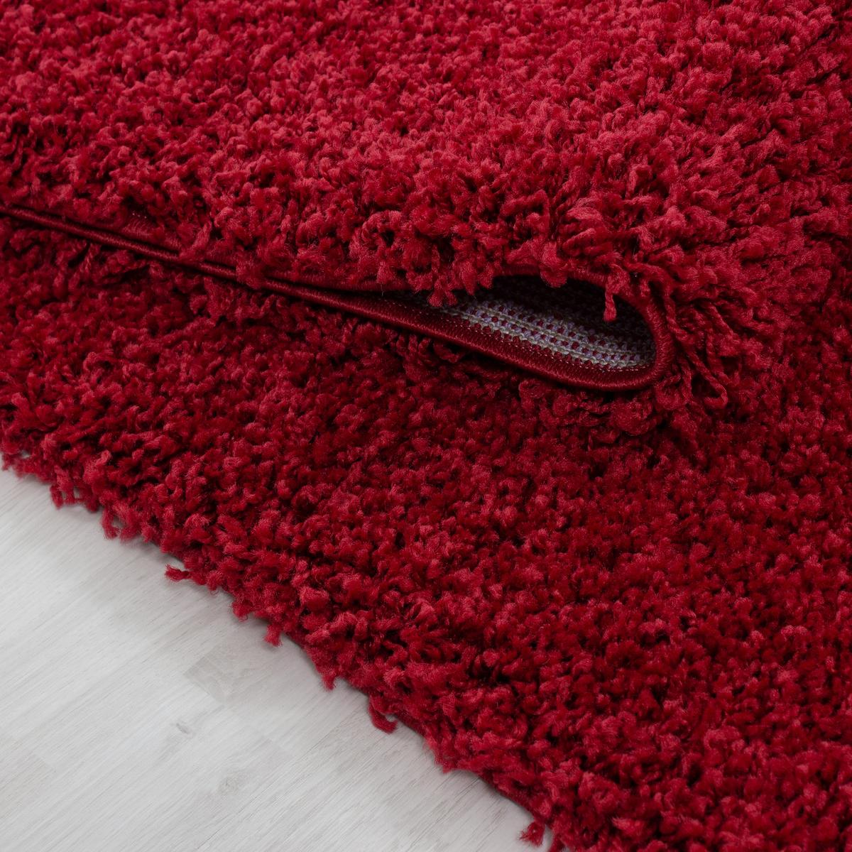 HOCHFLORTEPPICH RHEIN, einfarbig, Rot, 60 x 110 cm - Rot, Textil (60/110cm) - KADIMA DESIGN