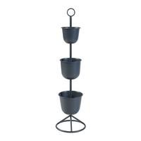 PFLANZENSTÄNDER Alphen - Schwarz, Metall (28/110cm) - [en.casa]