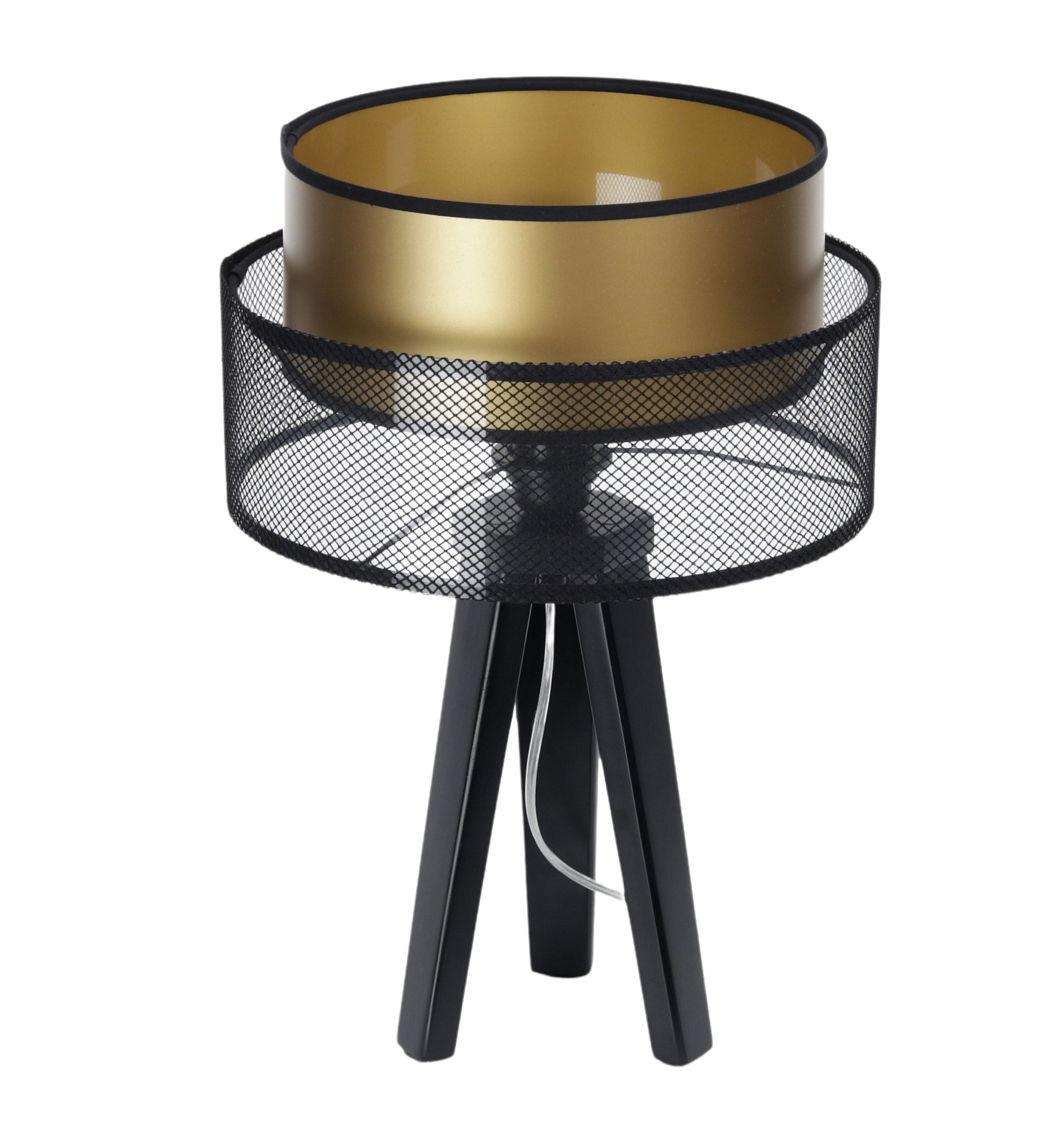 TISCHLAMPE Gold 30/45 cm - Schwarz, Kunststoff (30/0.7/45cm) - ONZENO
