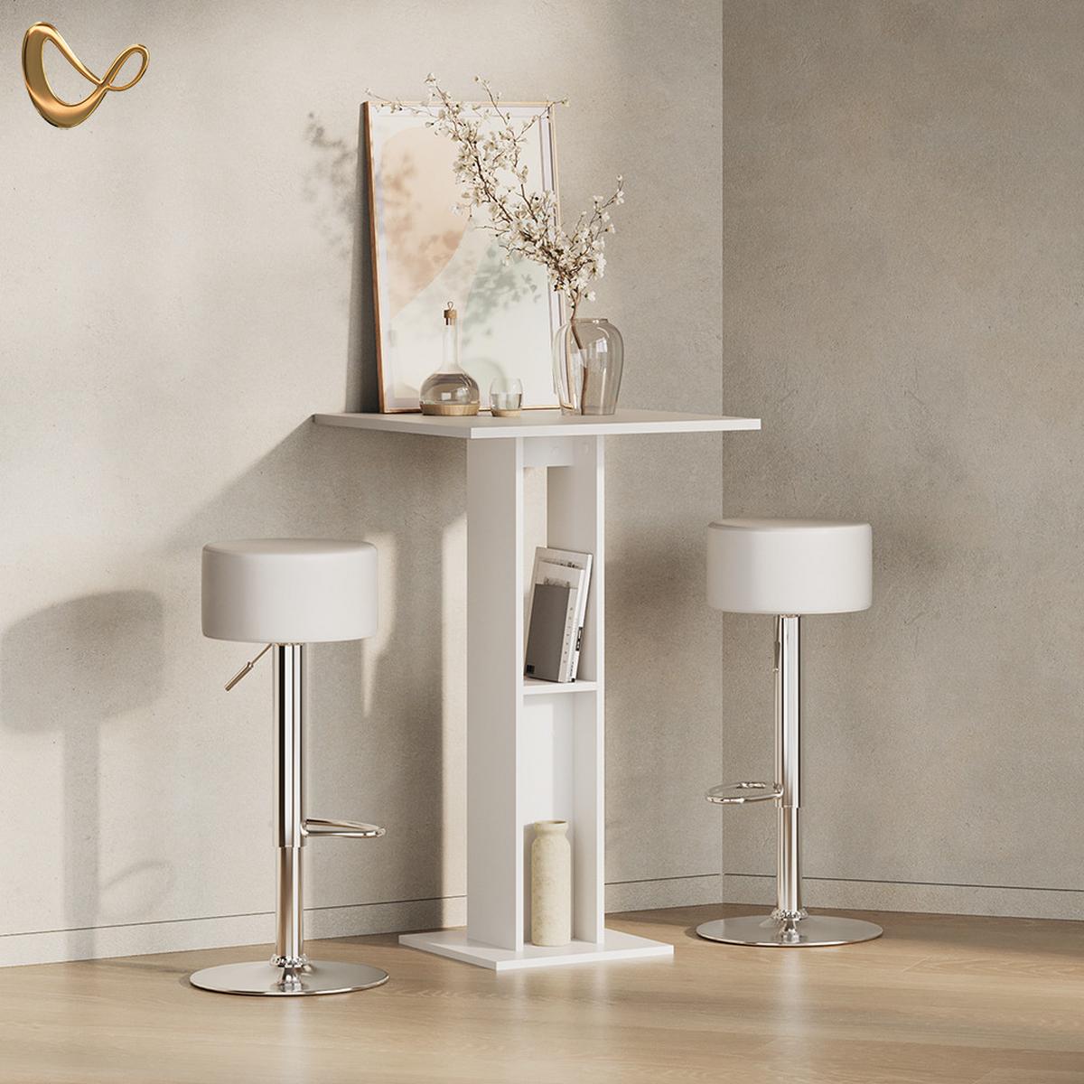 BARTISCH Regusa Weiß 65 x 65 cm - Weiß, Holzwerkstoff (65/65/106cm) - Livinity®