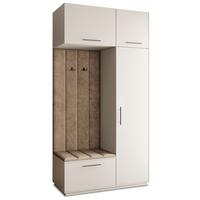 GARDEROBENSCHRANK REMA 120/240/60 cm Modern Garderobe-Set Kaschmir - Kaschmir/Mokka, Holzwerkstoff (120/240/60cm) - MASSENO
