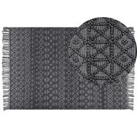KURZFLOR-TEPPICH Alucra 230/160 cm - Schwarz, Textil (160/230cm) - Beliani
