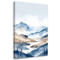 LEINWANDBILD Landschaften 30x45cm - Blau, Textil (30/45cm) - Feeby