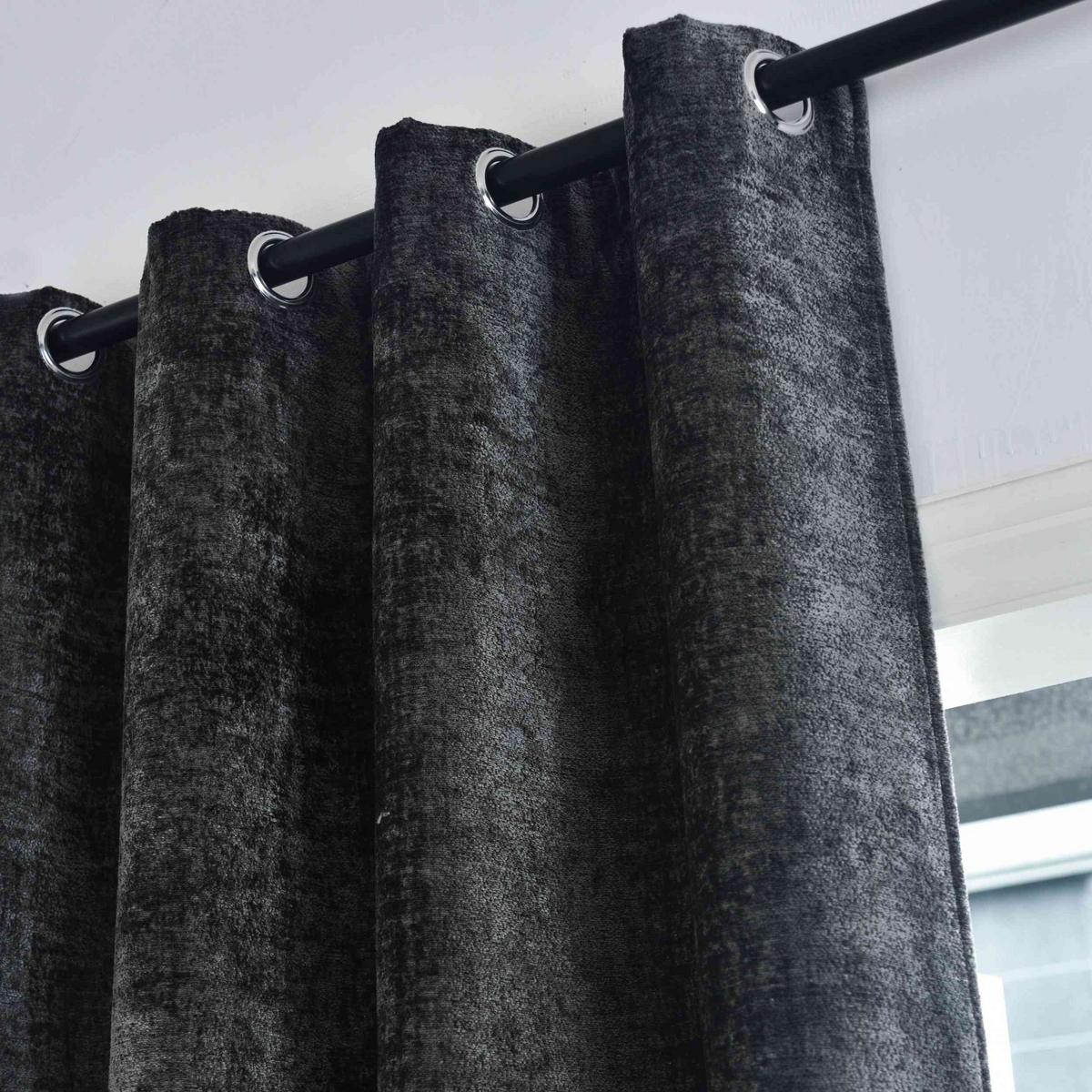 VORHANG NÜRNBERG HxB 245x135 cm Dunkelgrau - Dunkelgrau, Textil (135/245/245cm) - Gardinenbox