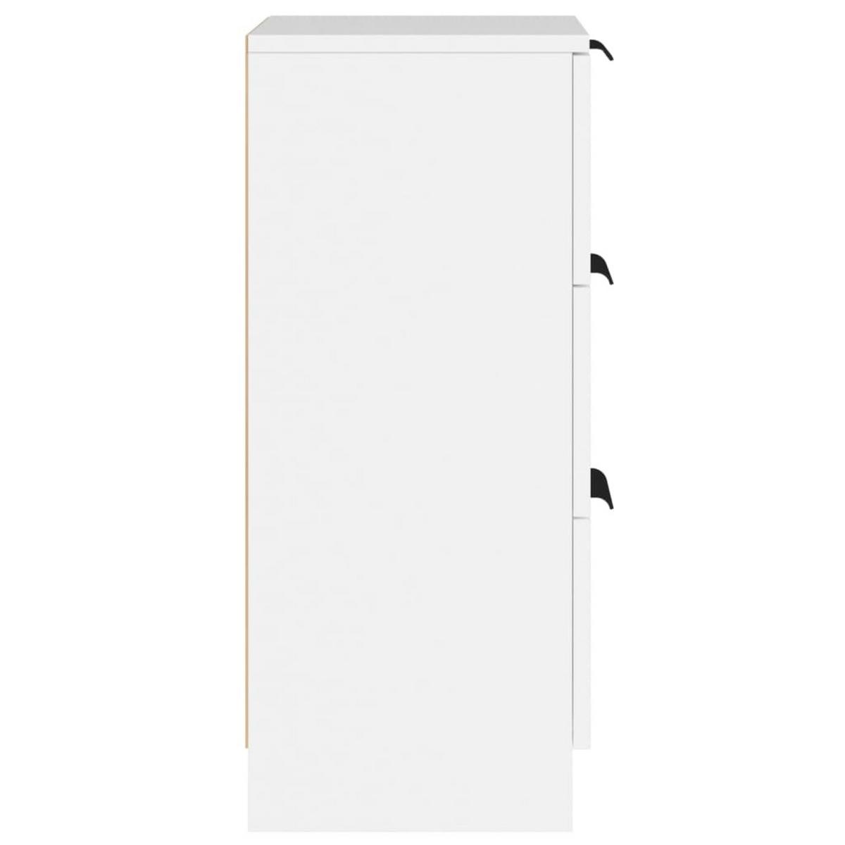 KOMMODE Bennett 30/30/70 cm 2er-Set - Weiß, Holzwerkstoff (30/70/30cm) - Nettlife