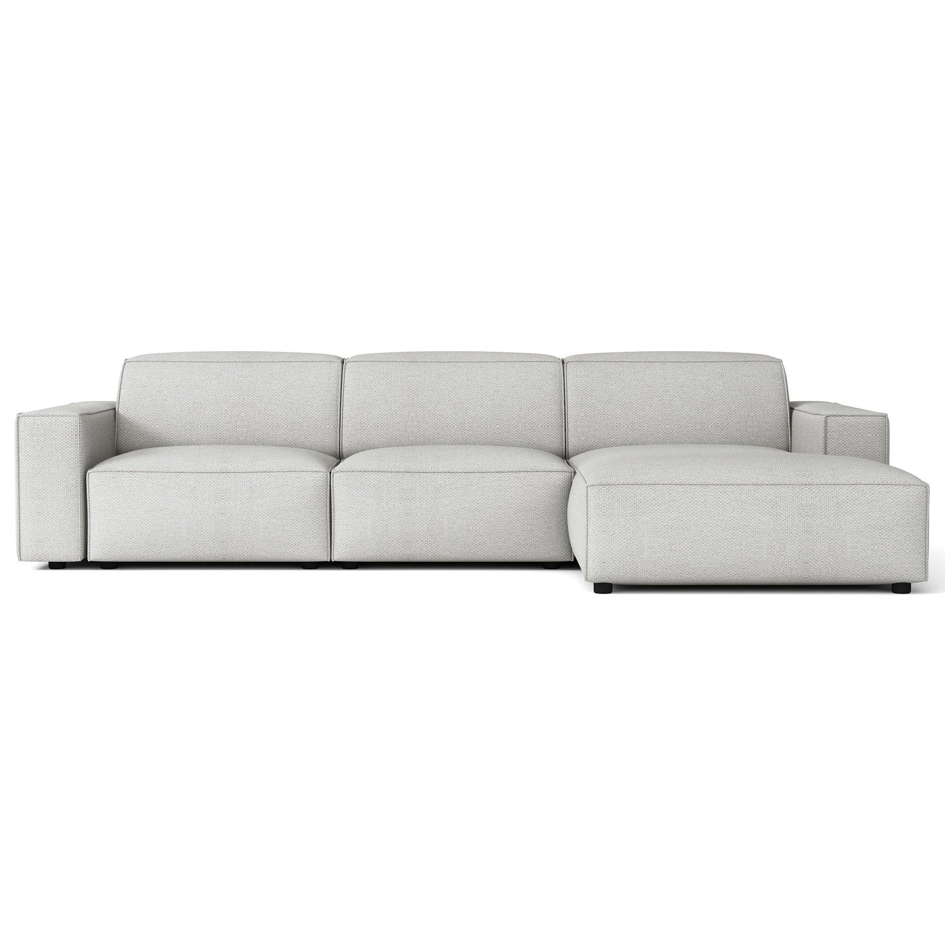 ECKSOFA Sellmo 287 cm - Hellgrau/Schwarz, Kunststoff/Textil (292/166cm) - Selsey