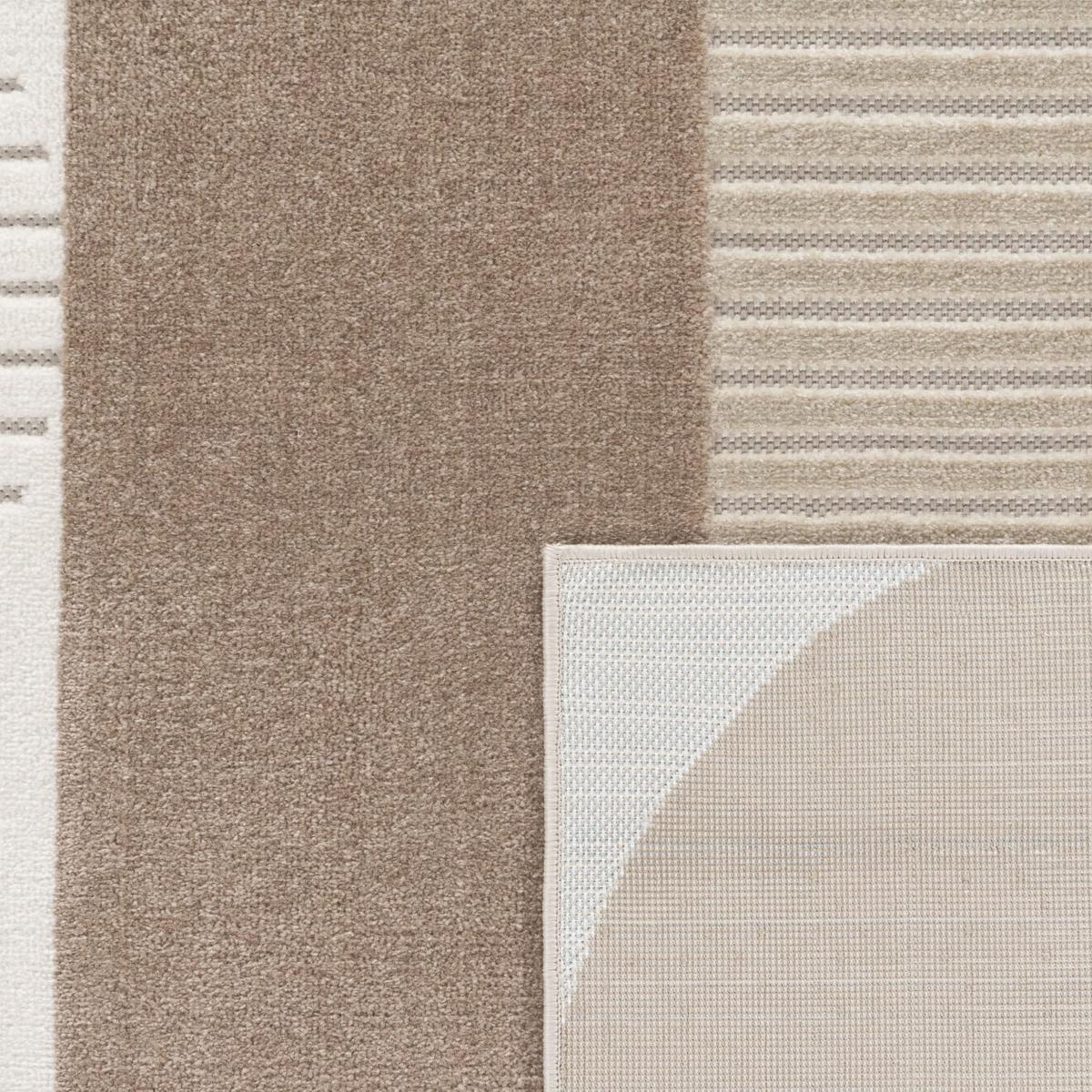 KURZFLORTEPPICH, abstrakt, aus Polypropylen, Beige, Ø 160 cm - Beige, Textil (160/160cm) - KADIMA DESIGN