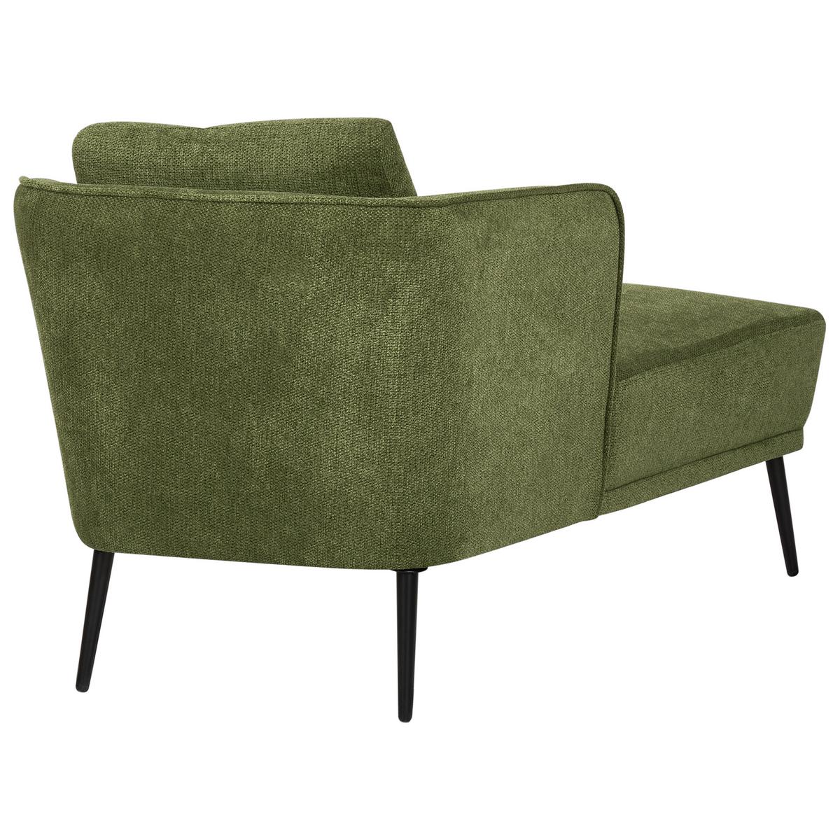 CHAISELONGUE Grün Artheze - Dunkelgrün/Schwarz, Textil (148/70/64cm) - Beliani