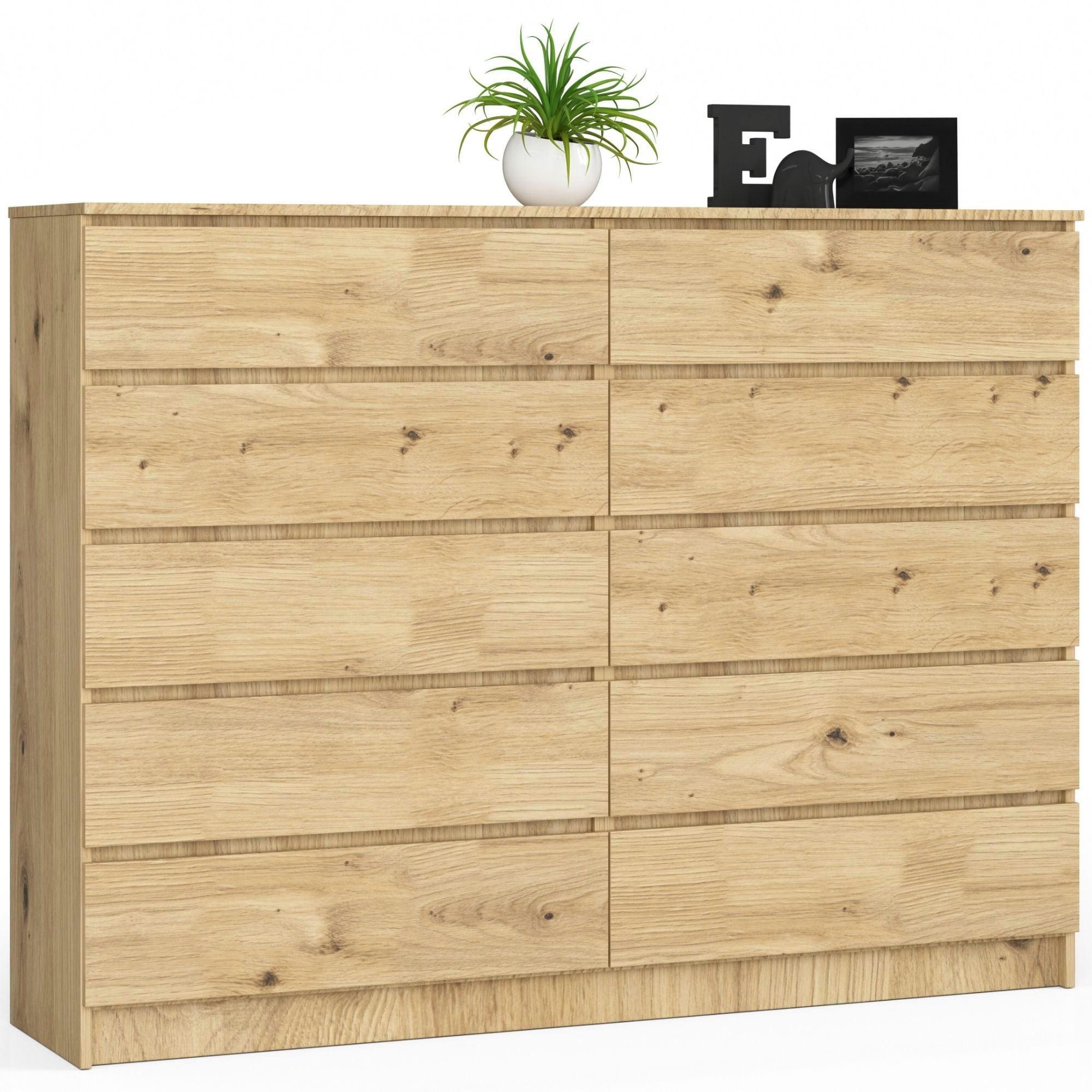KOMMODE Eiche Artisan 121/160/40 - Eiche Artisan, Holzwerkstoff (160/121/40cm) - RAUMHIRSCH FURNITURE