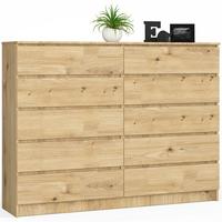 KOMMODE Eiche Artisan 121/160/40 - Eiche Artisan, Holzwerkstoff (160/121/40cm) - RAUMHIRSCH FURNITURE