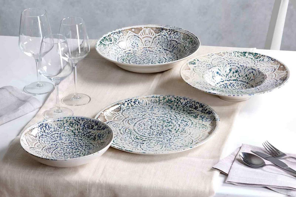 TAFEL-SET Luigi bunt 18-tlg. - Multicolor, Keramik (30/44/39cm) - Ritzenhoff Breker