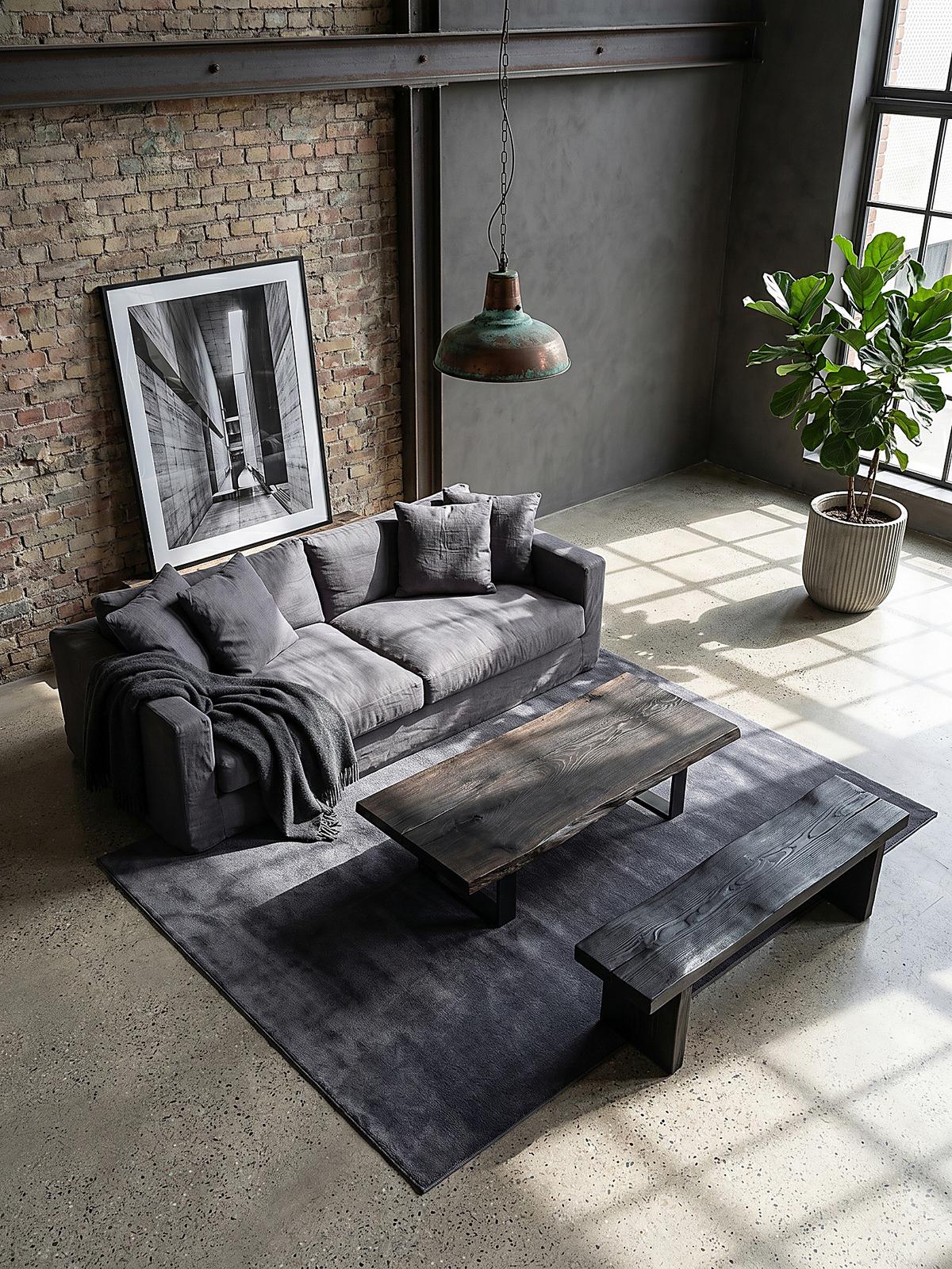 KURZFLORTEPPICH Antirutsch Uni DOUBS Polyester Anthrazit 140 x 200 cm - Anthrazit, Textil (140/200cm) - KADIMA DESIGN