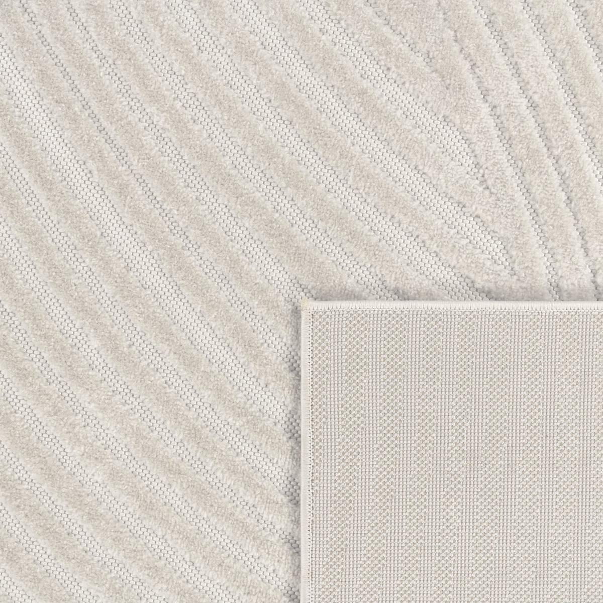 KURZFLORTEPPICH, mit Struktur, aus Polypropylen, Florhöhe 6 mm, Creme, 120 x 170 cm - Creme, Textil (170/120cm) - KADIMA DESIGN