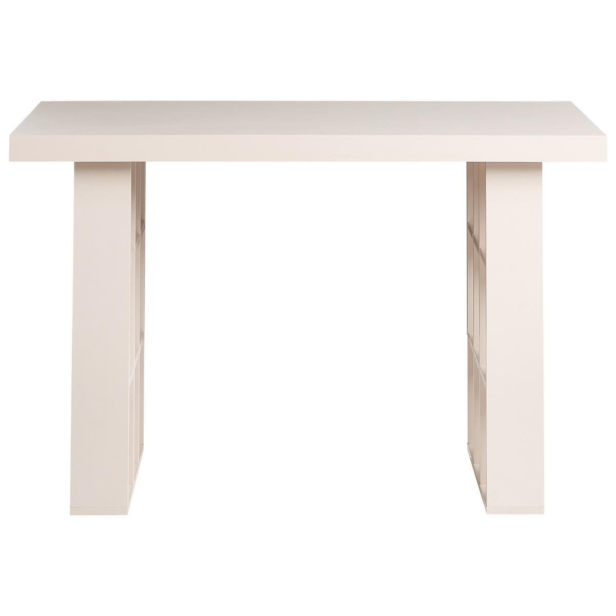 SCHREIBTISCH Hellbeige 120/ 60 cm mit Fächern Elura - Beige, Holzwerkstoff (60/120/75cm) - Beliani