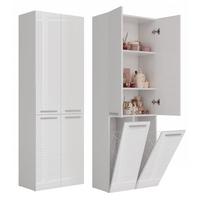 BADEZIMMERSCHRANK Weiß, Hochglanz Weiß 60/174/30 - Weiß, Holzwerkstoff (60/174/30cm) - RAUMHIRSCH FURNITURE