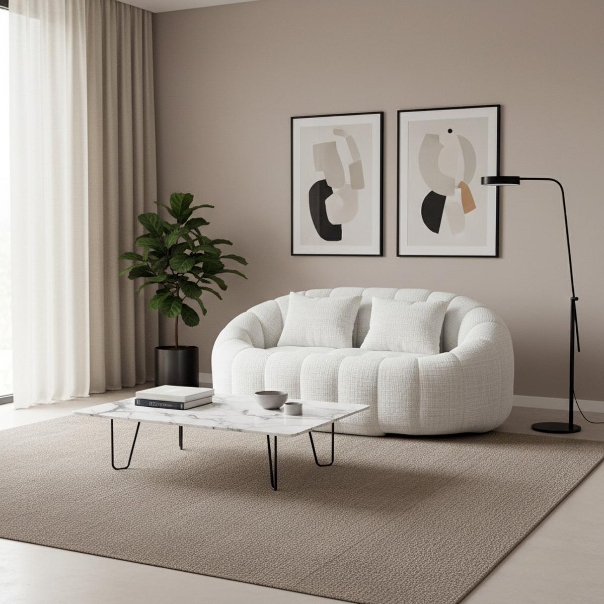 BEAN BAG SOFA – Komfortabler Lazy Lounger mit hochdichtem Memory - Beige, Textil (150/63/95cm) - Urban Meuble