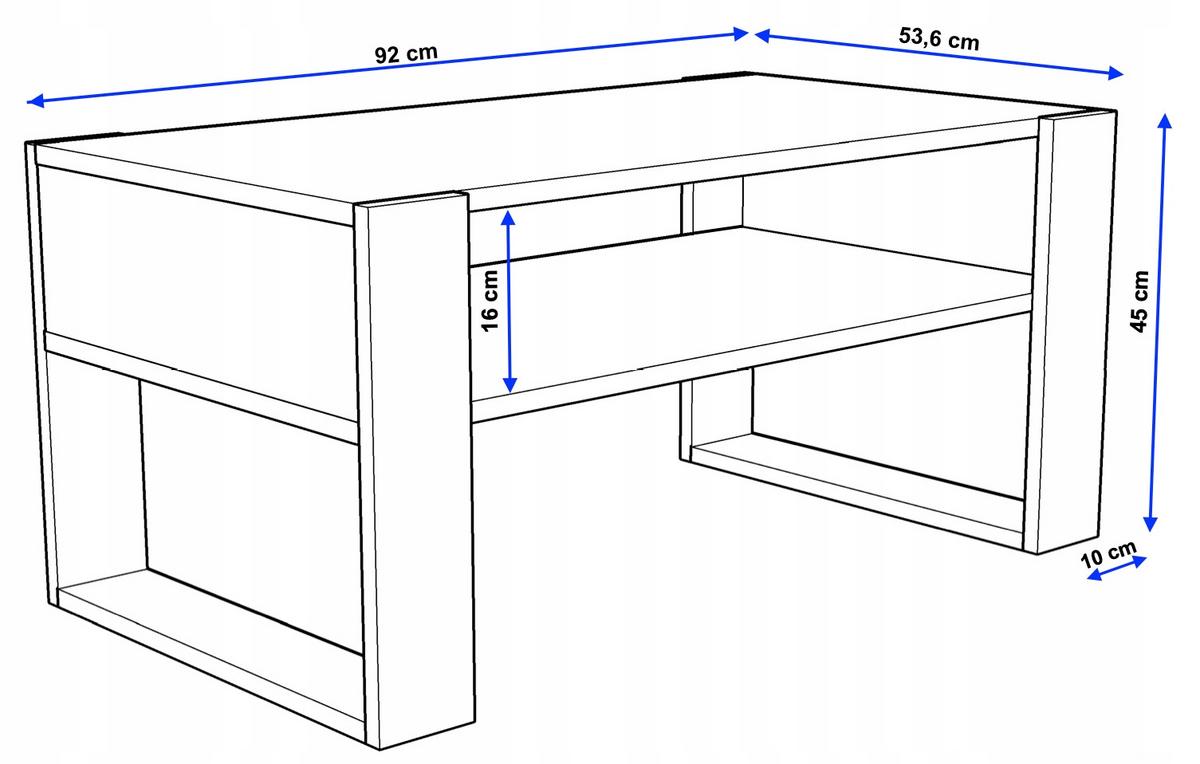 COUCHTISCH Holzwerkstoff rechteckig stabil Weiß 45/53,6/92cm - Weiß, Holzwerkstoff (53.6/92/45cm) - CraftPAK