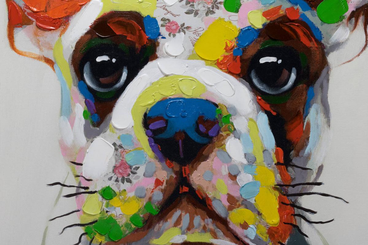 ACRYLBILD HANDGEMALT 70/100 cm - Multicolor/Weiß, Holz/Textil (70/100cm) - KUNSTLOFT