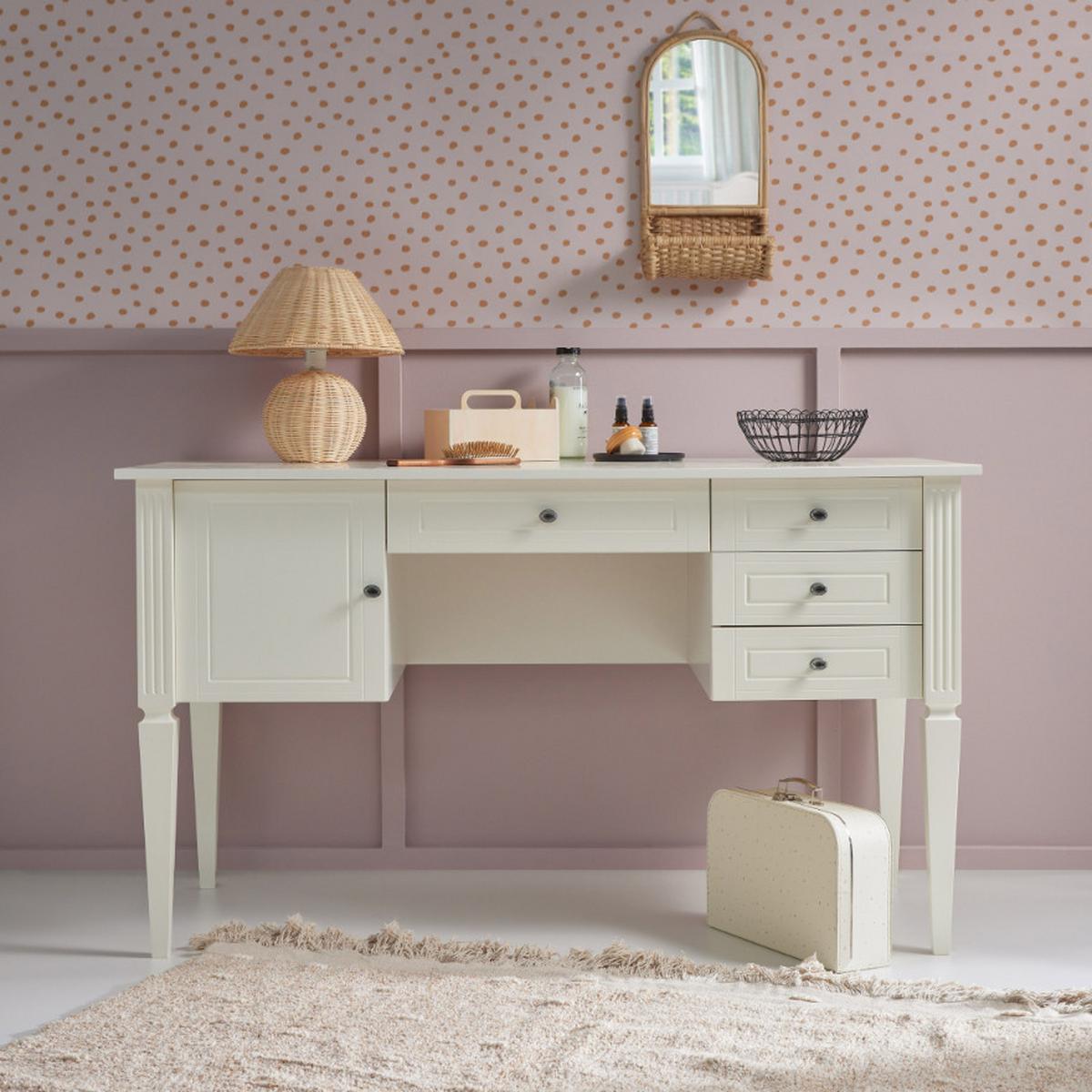 KINDERSCHREIBTISCH Ines - Weiß, Holzwerkstoff (132/78/60cm) - RAUMHIRSCH FURNITURE