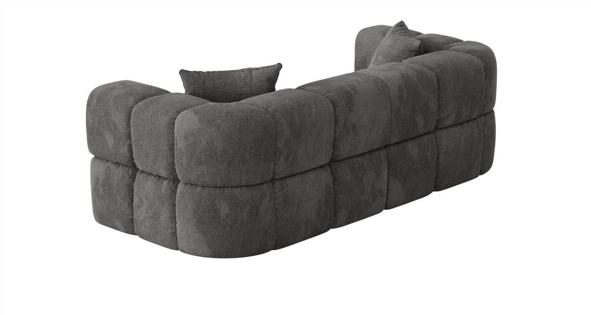 SOFA 3-sitzer Vega - Dunkelgrau, Holzwerkstoff/Textil (250/77/103cm) - Fun Möbel