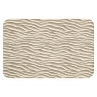 BADEMATTE Sand - Wellen - Beige 60x40 cm - Beige, Textil (60/40cm) - OnlyWow